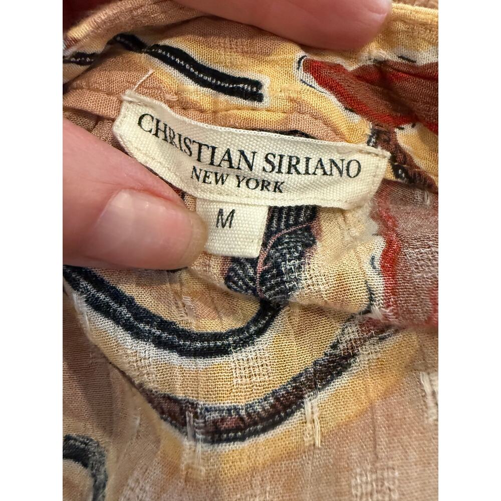 Christian Siriano Cropped Boho Poets Top Floral Print M - Picture 5 of 6